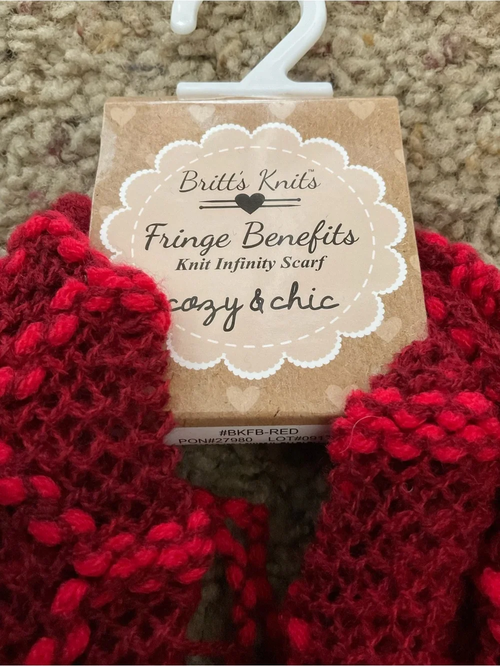 3 New Fringe Knit Infinity Scarf Scarves Whimsigoth Cozy Frazzled Lady Academia